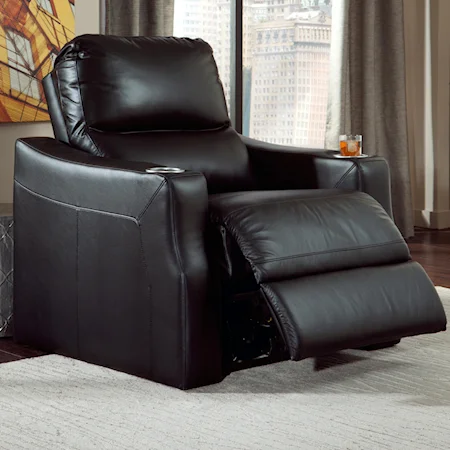 Contemporary Power Recliner With Track Arms